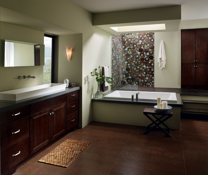 Give your bath some personality with maple vanity cabinets