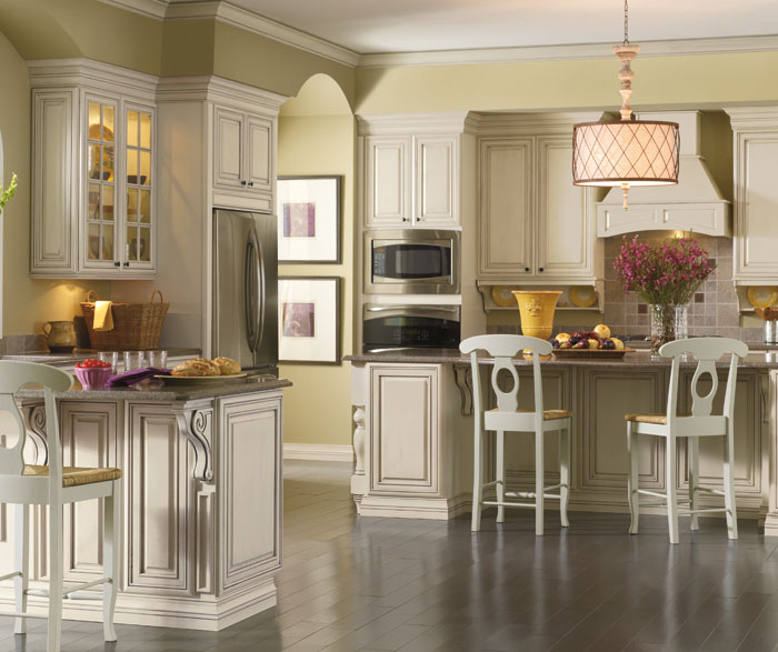 The color palette of a traditional kitchen